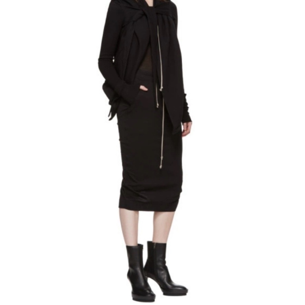 Rick Owens DRKSHDW drawstring skirt Black Soft Short Pillar Skirt - Picture 11 of 11